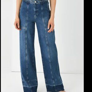 Frame jeans Braided waistband wide leg Size 27